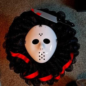 Halloween Wreath "Jason Goes To Prom"